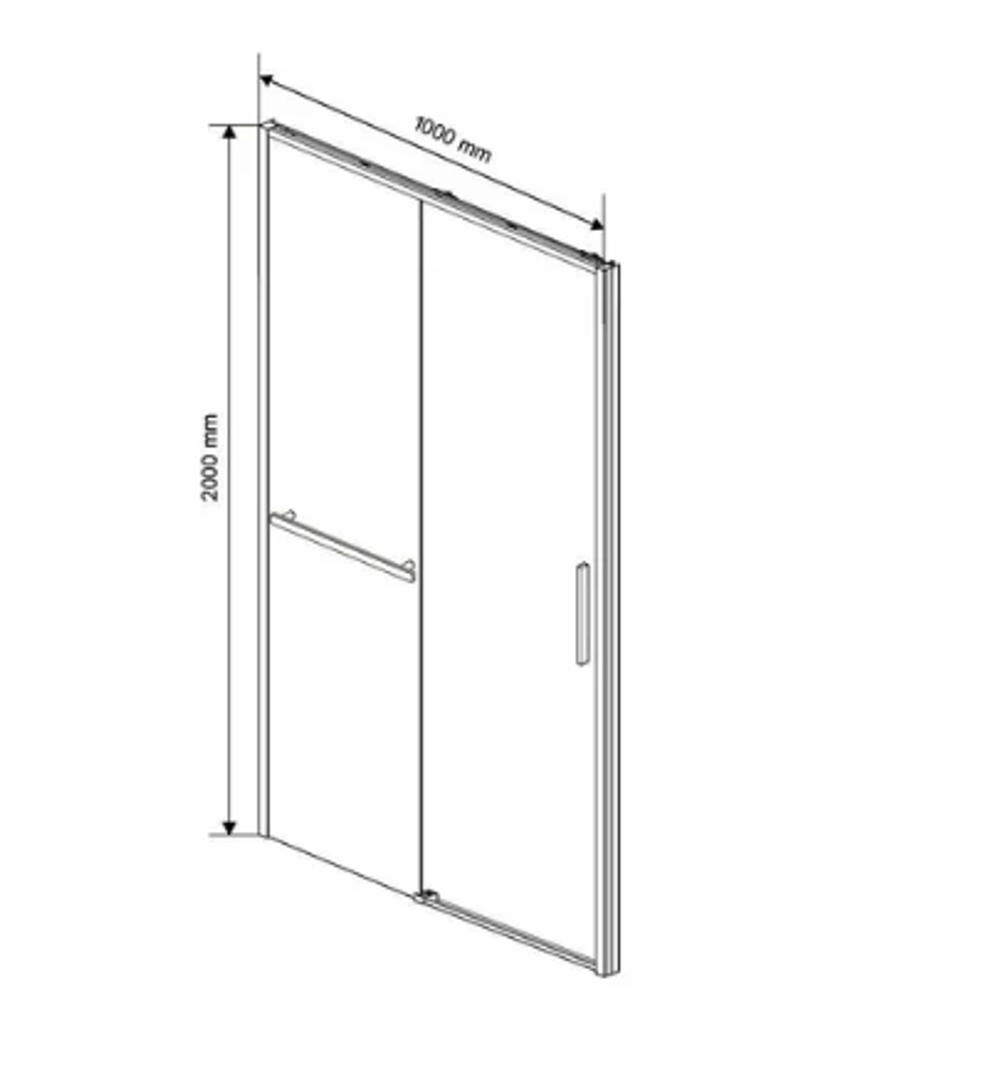 Душевая дверь Slim Soft VDS-1SS100CL, 1000, хром, стекло прозрачное, , шт