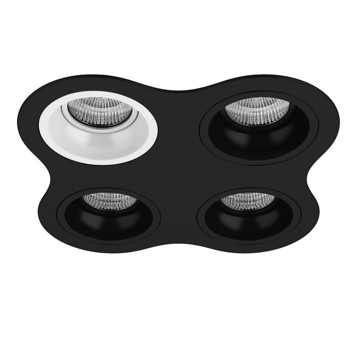 Комплект из светильников и рамки Lightstar Domino Round (214647+214606+214607+214607+214607) D64706070707