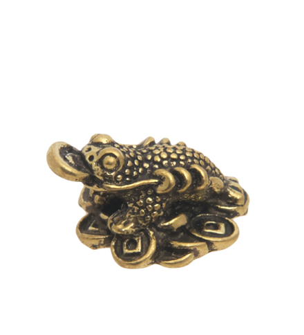 AM-3341 Фигурка кошельковая «Лягушка денежная» (латунь)