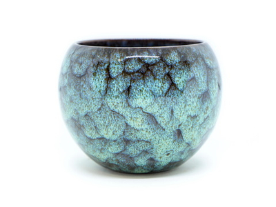 242114 Пиала НЕПРОЛИВАЙКА 150мл, l=6см, d=7.5см, керамика, бирюзовый