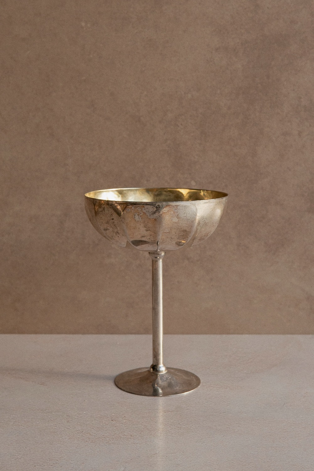 Винтаж Креманка с золотым отливом