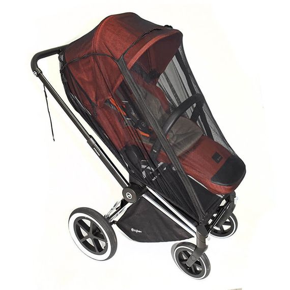 Универсальная черная москитная сетка на всю коляску