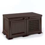 Шкаф - тумба пластиковый низкий "УЮТ" 2 дверцы Э-007 (шоколадный) 810х420х445