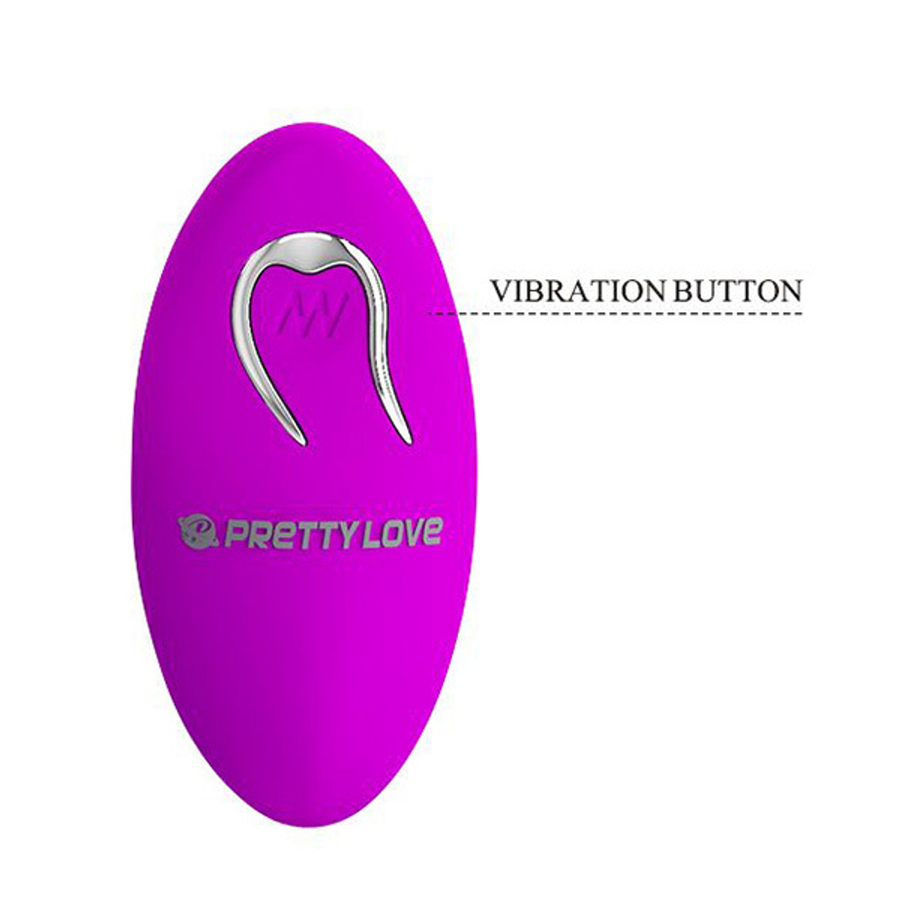 Лиловое виброяйцо 6,9см с пультом ДУ Pretty Love Selkie BI-014865W