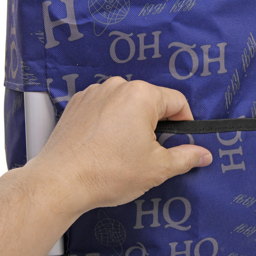 Тележка хозяйственная с сумкой (100*40*35см, колеса 21см,грузоподъемность до50 кг) HQ синяя