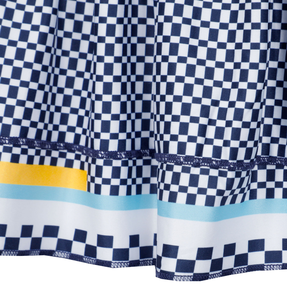 Женская теннисная юбка Lucky in Love Long Check Me Out Smock Skirt Women - Dark Blue, White