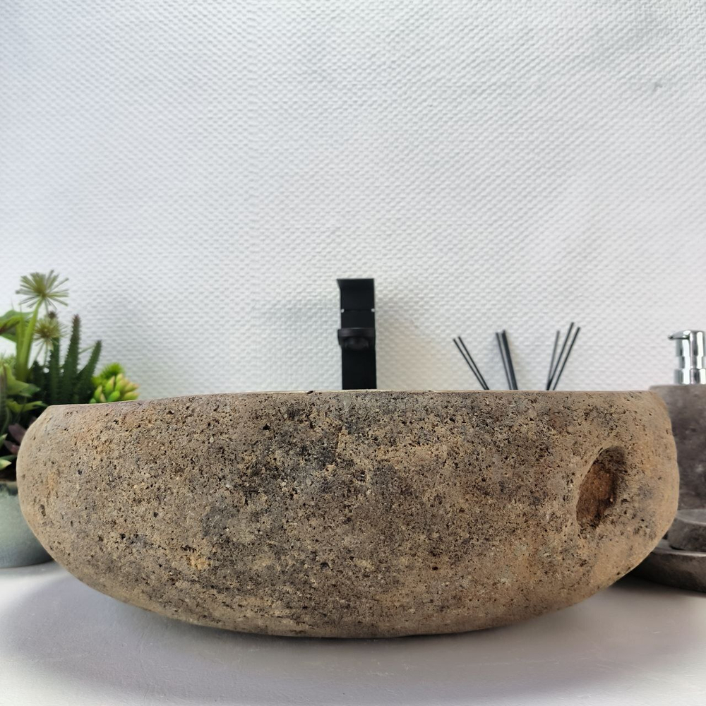 Раковина из речного камня RS-63879 (51*44*15) 0123