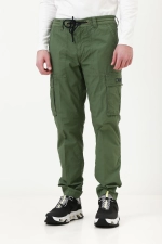 Брюки муж. карго AERONAUTICA 1515 зеленый тонкий хлопок