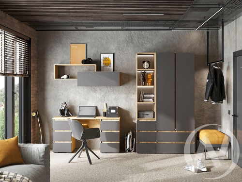 Детская "Хелен" (дуб крафт золото/серый графит)