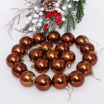 Новогодние шары 5 см (набор 24 шт) «Глянец», шоколад