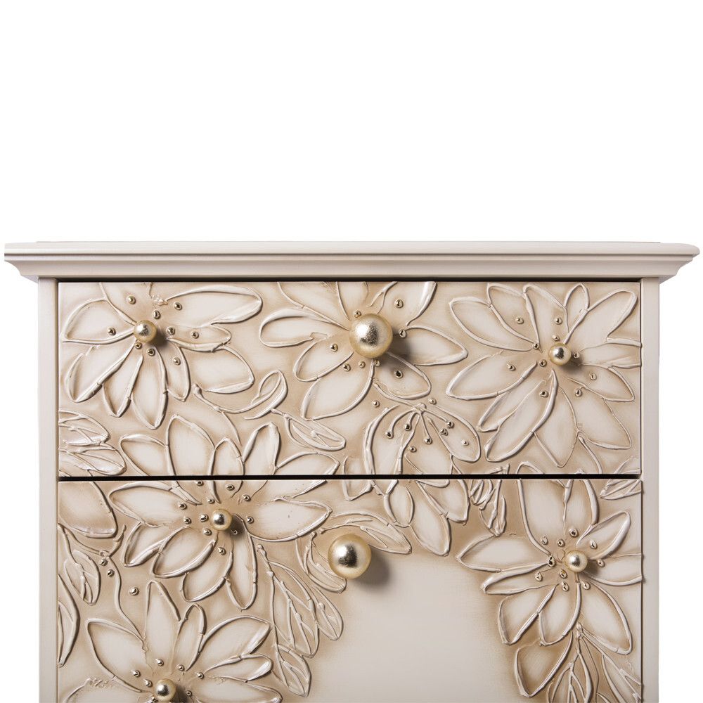 Тумба для обуви Терра-3 (с 3-мя ящиками) Айвори Мраморное золото