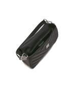 кожаная сумка через плечо kira chevron TORY BURCH - черный(90456)