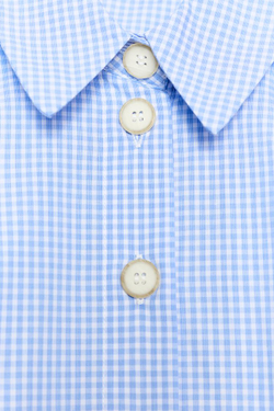 ZARA РУБАШКА С ОБЪЕМНЫМИ РУКАВАМИ, СИНИЙ/БЕЛЫЙ