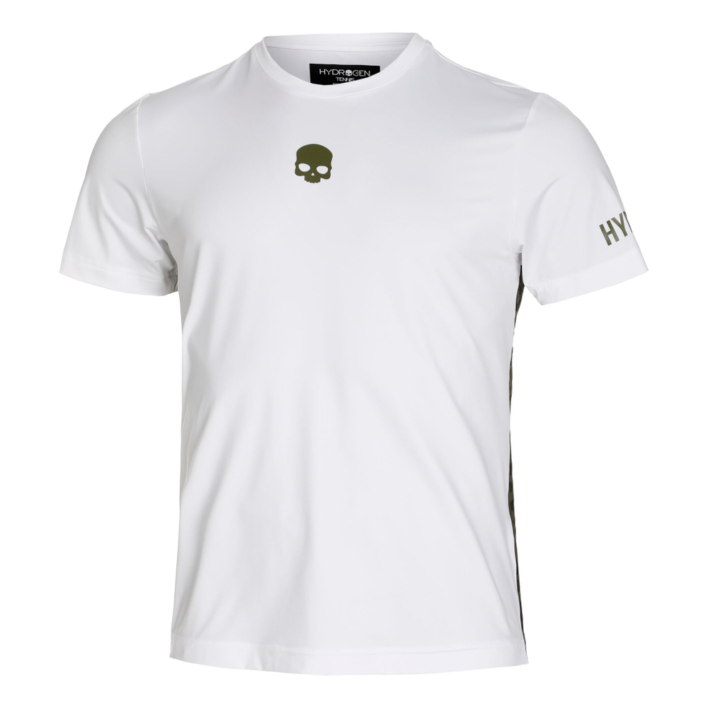 Мужское теннисное поло Hydrogen Tech Panther T-Shirt Men - White, Multicoloured