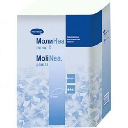 MoliNea plus D - МолиНеа плюс D - Впитывающие пеленки: типоразмер 60 х 60, 230 г/м2, 5 шт.