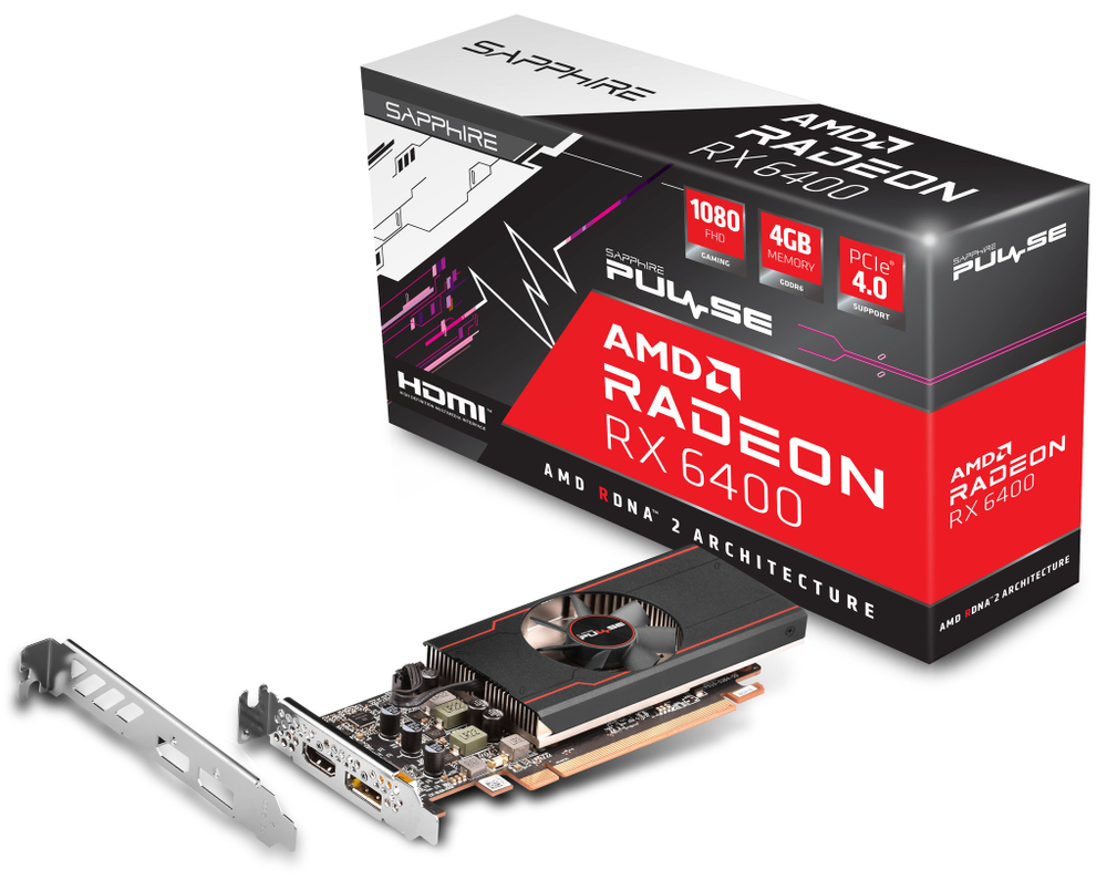 Видеокарта Sapphire Radeon RX 6400 PULSE (11315-01-20G)