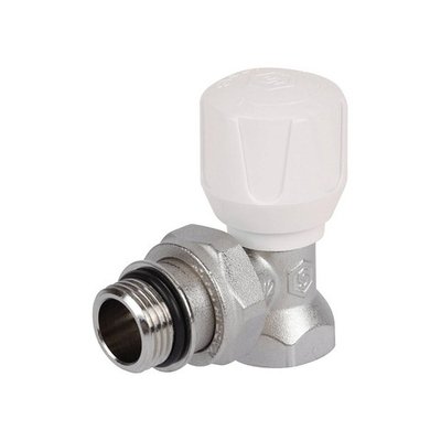 Вентиль ручной регулировки угловой STOUT - 1/2" (ВР/НР-американка, PN10, Tmax 120°C, с дополнительным уплотнением)