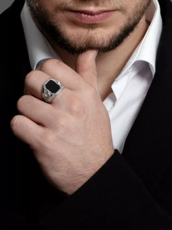 Кольцо серебро 925 печатка