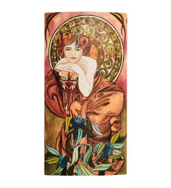 Народные промыслы МР-16/33-D Шкатулка «Альфонс Муха - Драгоценные камни. Изумруд»