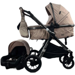Коляска трансформер 3в1 с перекидной ручкой Luxmom A4 /бежевая