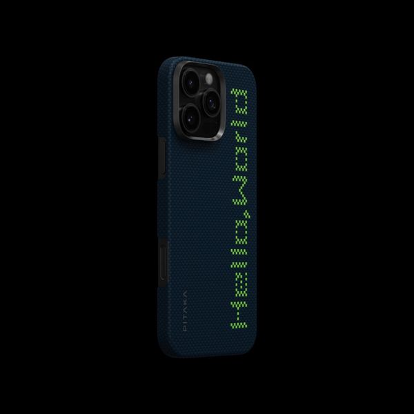 Чехол Pitaka Tactile Woven (Lumintex Edition) для iPhone 16 Pro Max, Привет Мир | Hello World