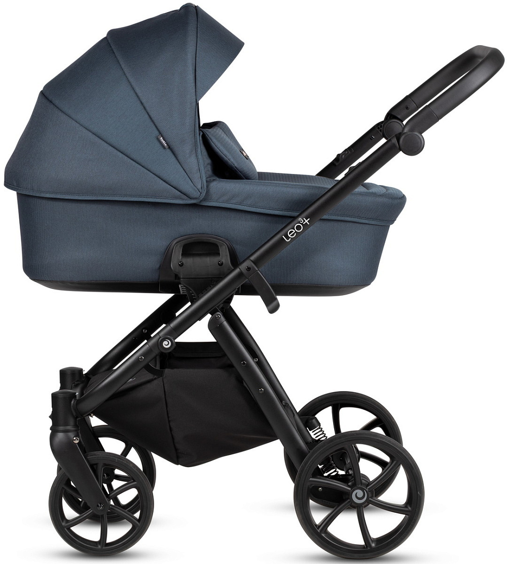Детская коляска Tutis Leo 3 Plus 4 в 1 с автокреслом Elo Lux EduSky Black и базой 1582211 India Ink