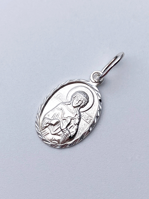 Образок из серебра/Без покрытия/С подвижным ухом/Любовь