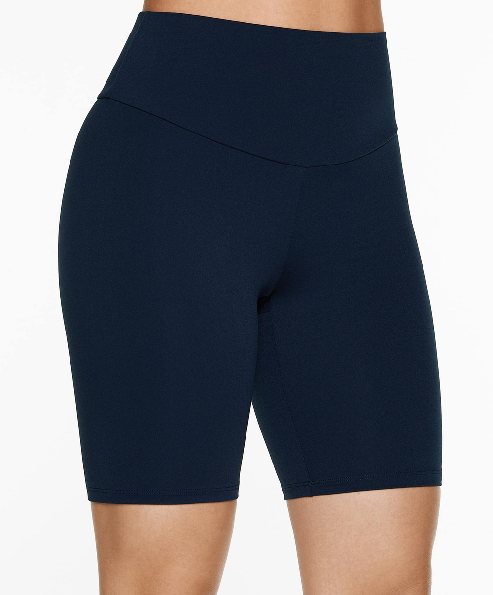 OYSHO Легинсы-велосипедки Comfortlux с высокой посадкой длиной 20 см, темно-синий