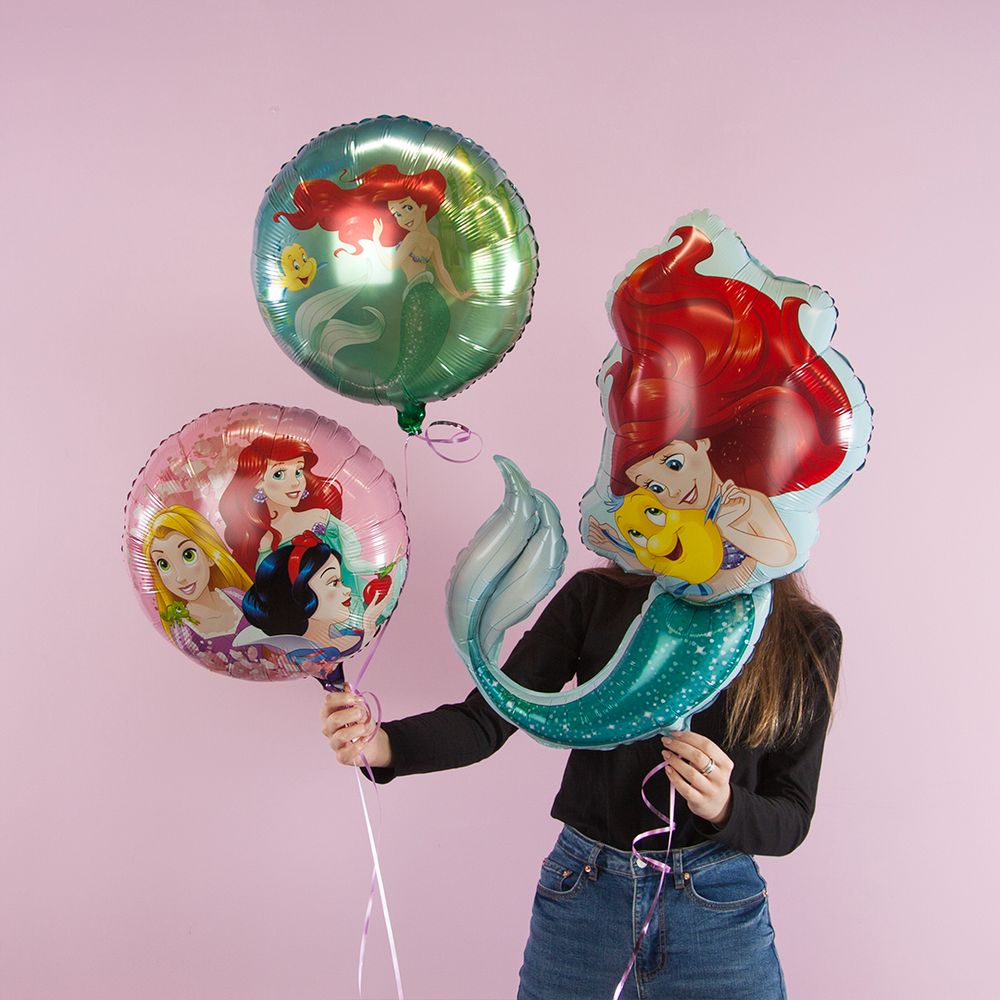 Шар (18''/46 см) Круг, Русалочка Ариэль, 1 шт.