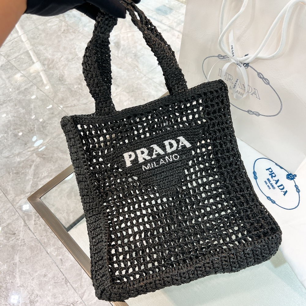Prada Crochet Tote Bag 38 cm