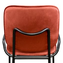 Стул Ror, Double Frame, велюр, черный/темно-красный