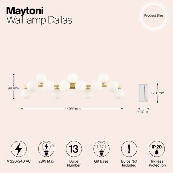 Бра Maytoni Dallas MOD547WL-13BS