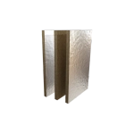 Плита из минеральной ваты на основе горных пород базальтовой группы кашированная армированной алюминиевой фольгой для тепловой изоляции плоских поверхностей каминов, печей, высокотемпературного оборудования ФАЙЕР БАТТС Кф, РОКВУЛ