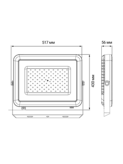Прожектор светодиодный PFL-S2 300Вт 6500К IP65 220–240В ДО с клапаном закален. матов. стекло сер. Pro JazzWay 5007963D