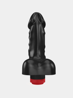 Реалистичный вибратор LOVETOY 16,5 см, черный, с мошонкой