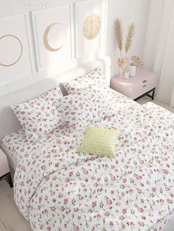 Наволочка комплект 2шт сатин Milky Garden "Розы" 50x70 см на молнии