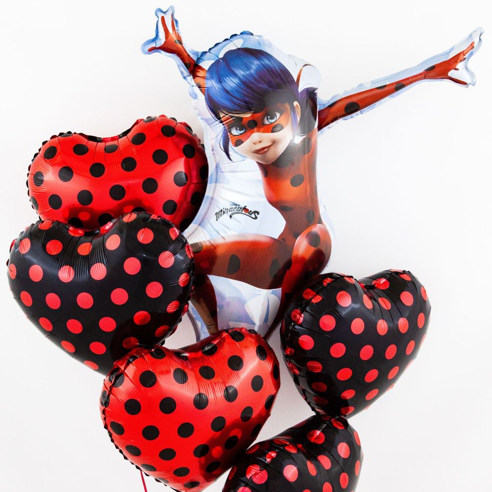 Шар (33"/84 см) Фигура, Леди Баг 1 шт.