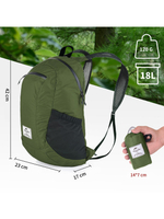 Рюкзак Naturehike 18L NH17A012-B Ultra-Light компактный зеленый