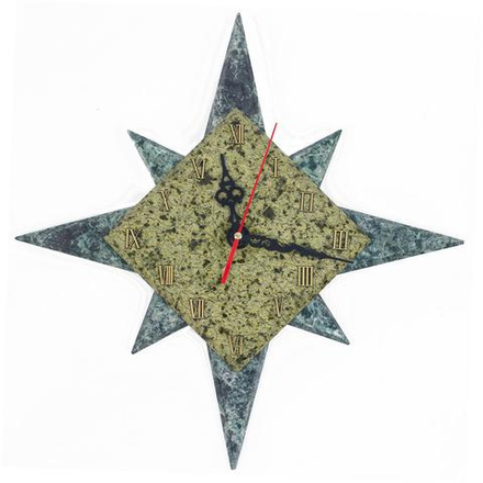 Настенные часы "Звезда" змеевик 420х420х35 мм 1250 гр. R117650