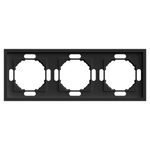 Рамка STEKKER, PFR00-5003-05 3-местная, серия Эмили, черный уголь, soft touch 49860