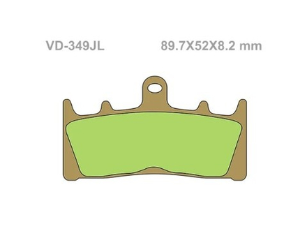 Колодки тормозные Vesrah VD-349JL (FDB873)