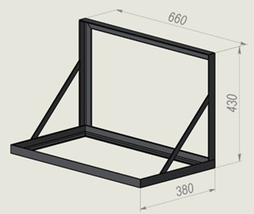 Frame for fixing EFL BOX HORIZONTAL equipment