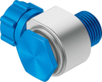 Штуцер ниппельный угловой с накидной гайкой Festo LCK-1/8-PK-6-KU (комплект 10 шт)