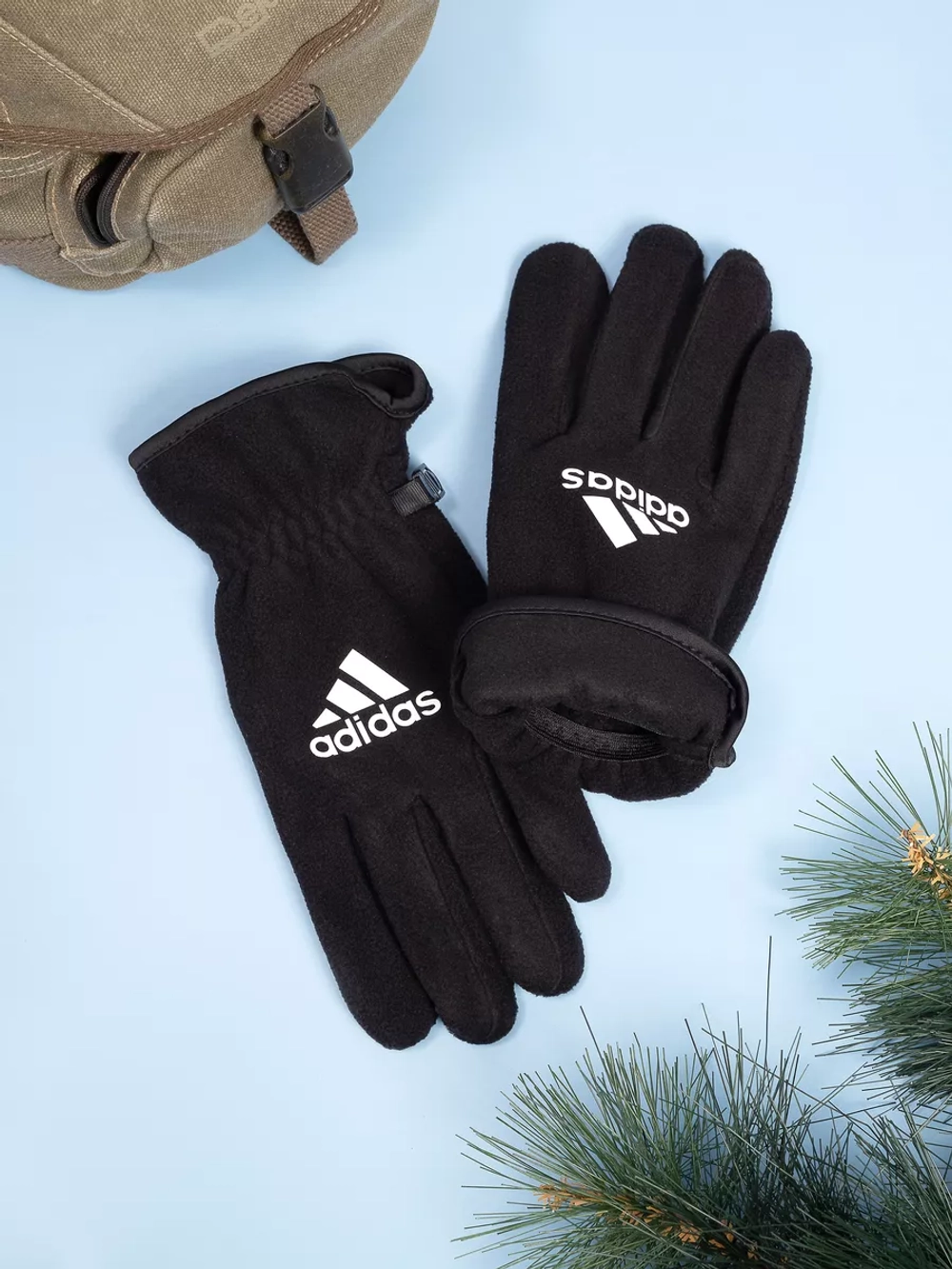 перчатки зимние флисовые Adidas демисезонные