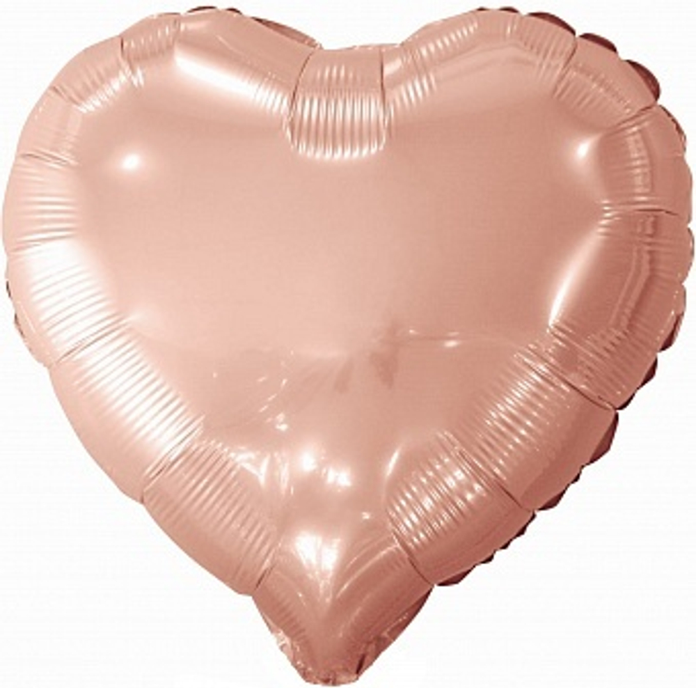 К 4" Сердце розовое золото