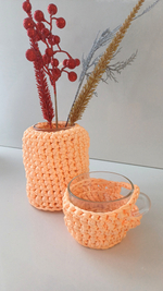 Набор вязаных корзин