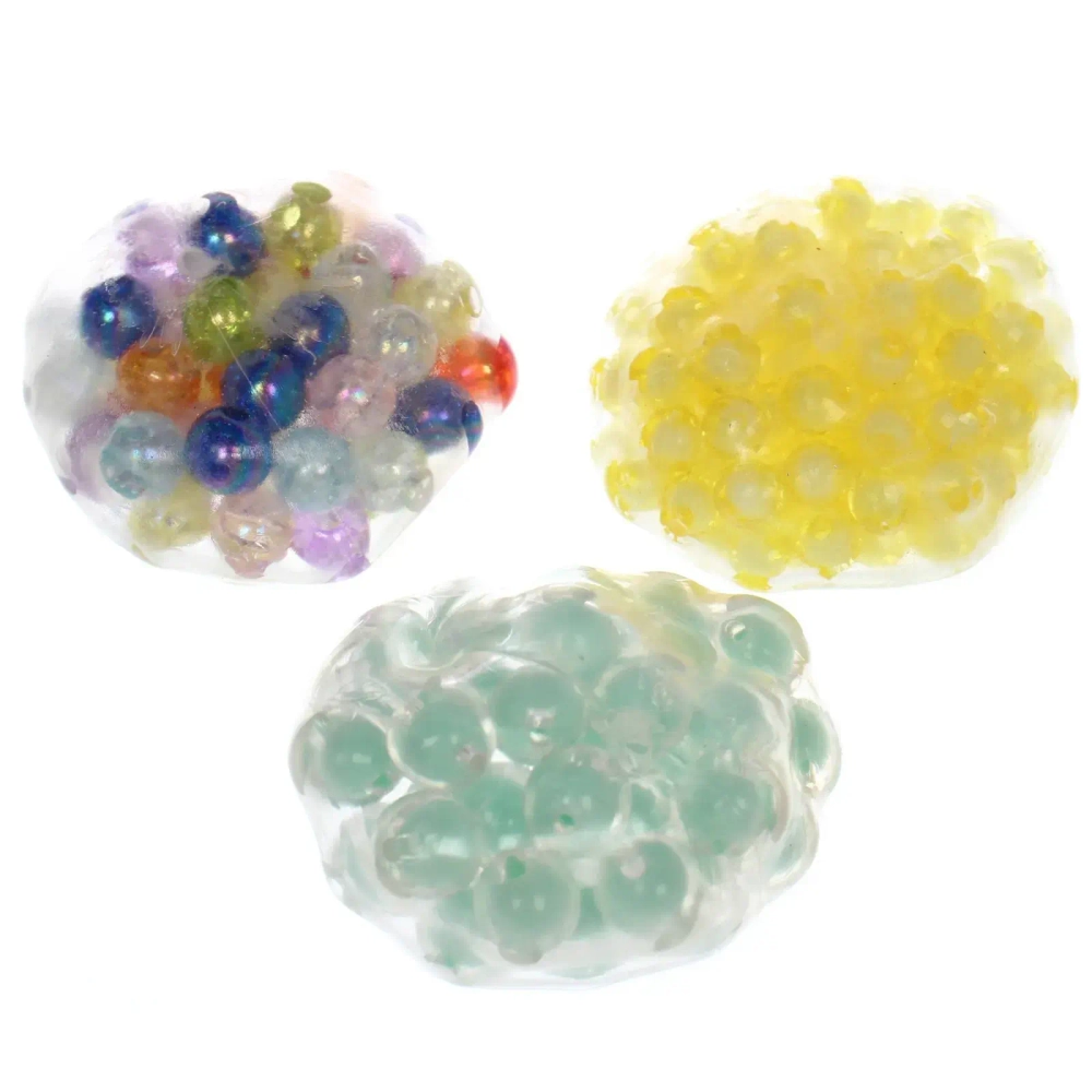 Игрушка «Шарик», 6 см, сквиш с бусинами, микс