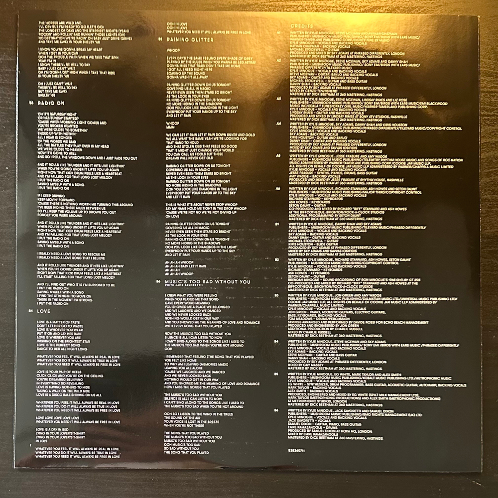 Kylie - Golden (Европа 2018г.)