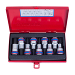 KING TONY (4110PR) Набор торцевых насадок 1/2", HEX, 3-14 мм, 9 предметов
