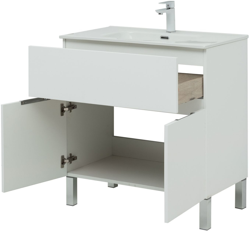 Мебель для ванной Aquanet Алвита New 80 1 ящик, 2 дверцы, белый матовый
